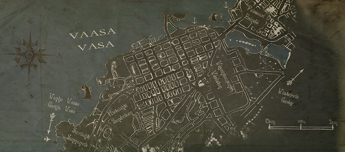 Lue Vaasan aaveista klikkaamalla kartan kohteita!